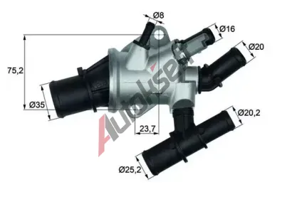 MAHLE Termostat chladiva MAO TI 155 88, TI 155 88