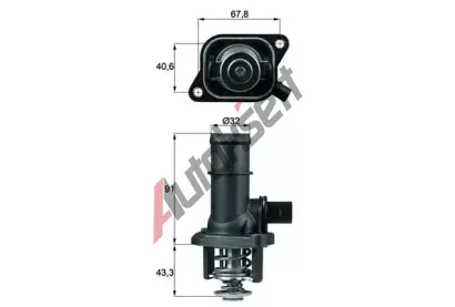 MAHLE Termostat chladiva MAO TI 16 105, TI 16 105 MAHLE Termostat chladiva MAO TI 16 105, TI 16 105