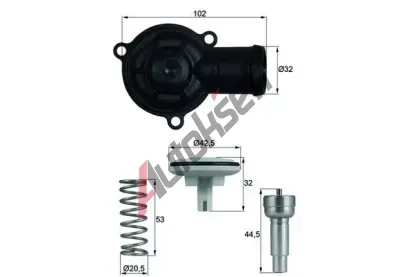 MAHLE Termostat chladiva MAO TI 220 87D, TI 220 87D