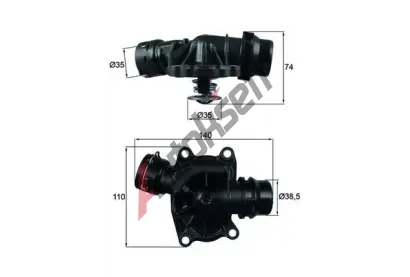 MAHLE Termostat chladiva MAO TI 233 88, TI 233 88