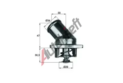 MAHLE Termostat chladiva MAO TI 3 87, TI 3 87 MAHLE Termostat chladiva MAO TI 3 87, TI 3 87