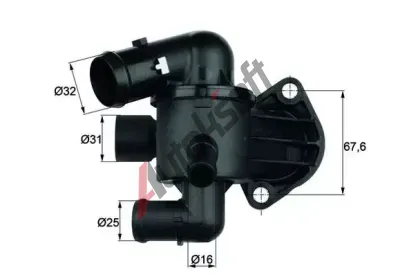 MAHLE Termostat chladiva MAO TI 33 87, TI 33 87