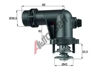 MAHLE Termostat chladiva MAO TM 15 105, TM 15 105