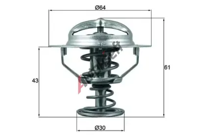 MAHLE Termostat chladiva MAO TX 178 78D, TX 178 78D MAHLE Termostat chladiva MAO TX 178 78D, TX 178 78D