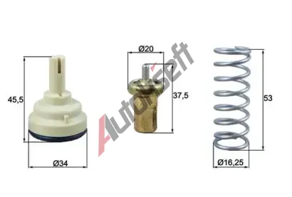 MAHLE Termostat chladiva MAO TX 181 105D, TX 181 105D