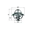 Termostat chladiva MAHLE ‐ MAO TX 20 71D