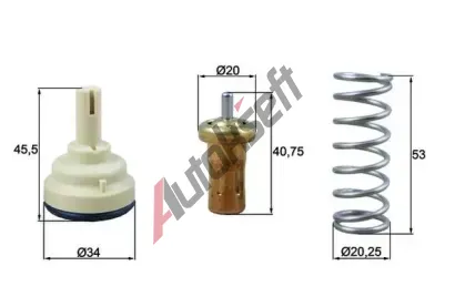 MAHLE Termostat chladiva MAO TX 209 80D, TX 209 80D