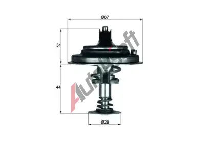 MAHLE Termostat chladiva MAO TX 26 80D, TX 26 80D