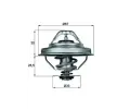 Termostat chladiva MAHLE ‐ MAO TX 28 92D