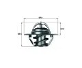 Termostat chladiva&nbsp;MAHLE&nbsp;&dash;&nbsp;MAO TX 3 79D