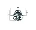 Termostat chladiva MAHLE ‐ MAO TX 3 87D