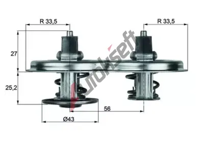 MAHLE Termostat chladiva MAO TX 33 83D, TX 33 83D