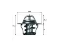 Termostat chladiva MAHLE ‐ MAO TX 4 87D