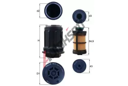 MAHLE Filtr mooviny (AdBlue) MAO UX 3KIT, UX 3KIT