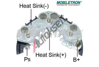 MOBILETRON Usměrňovač alternátoru MBT RH-25, RH-25 MOBILETRON Usměrňovač alternátoru MBT RH-25, RH-25