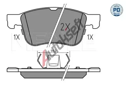 MEYLE Sada brzdovch destiek MEYLE-PD: Advanced performance and design. ME 025 205 5617/PD, 025 205 5617/PD