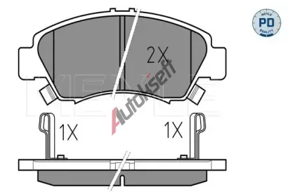 MEYLE Sada brzdov�ch desti�ek PLATINUM PAD ME 025 216 9715/PD, 025 216 9715/PD