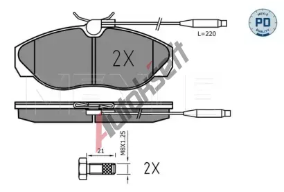 MEYLE Sada brzdovch destiek MEYLE-PD Quality ME 025 217 9719/PD, 025 217 9719/PD