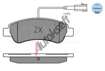 MEYLE Sada brzdovch destiek MEYLE-ORIGINAL Quality ME 025 220 4119, 025 220 4119