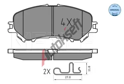 MEYLE Sada brzdovch destiek MEYLE-ORIGINAL Quality ME 025 220 6518, 025 220 6518