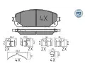 MEYLE Sada brzdovch destiek MEYLE-PD: Advanced performance and design. ‐ ME 025 220 7018/PD