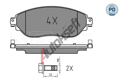 MEYLE Sada brzdovch destiek MEYLE-PD Quality ME 025 220 8718/PD, 025 220 8718/PD