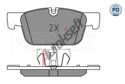 MEYLE Sada brzdovch destiek MEYLE-PD: Advanced performance and design. ME 025 220 9817/PD, 025 220 9817/PD