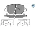 MEYLE Sada brzdovch destiek MEYLE-PD: Advanced performance and design. ‐ ME 025 221 3819/PD