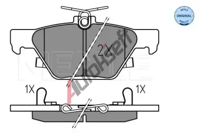 MEYLE Sada brzdovch destiek MEYLE-ORIGINAL: True to OE. ME 025 221 5814, 025 221 5814