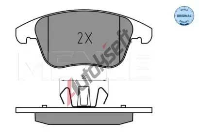 MEYLE Sada brzdovch destiek MEYLE-ORIGINAL Quality ME 025 222 6920, 025 222 6920