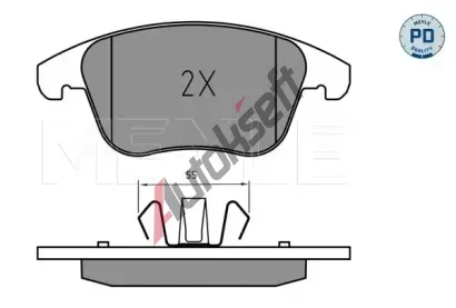 MEYLE Sada brzdovch destiek MEYLE-PD Quality ME 025 222 6920/PD, 025 222 6920/PD