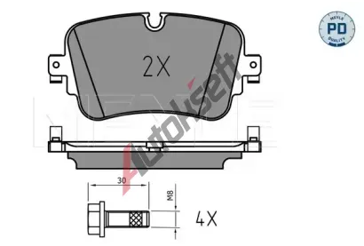 MEYLE Sada brzdovch destiek MEYLE-PD Quality ME 025 223 0717/PD, 025 223 0717/PD
