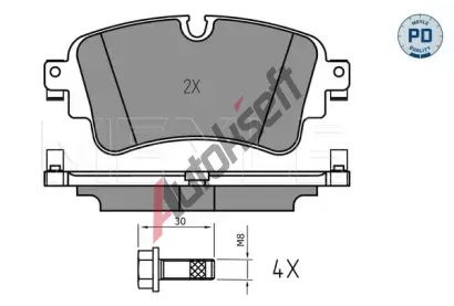 MEYLE Sada brzdovch destiek MEYLE-PD Quality ME 025 223 0817/PD, 025 223 0817/PD