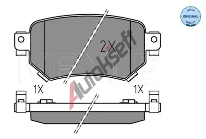 MEYLE Sada brzdovch destiek MEYLE-ORIGINAL: True to OE. ME 025 223 4915, 025 223 4915