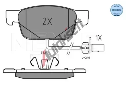 MEYLE Sada brzdovch destiek MEYLE-ORIGINAL Quality ME 025 223 8317, 025 223 8317