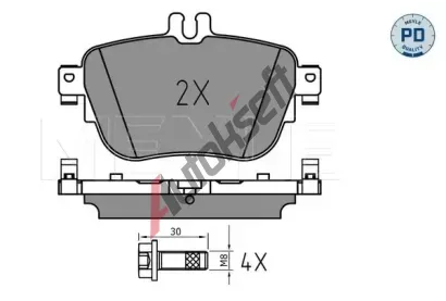 MEYLE Sada brzdovch destiek MEYLE-PD: Advanced performance and design. ME 025 224 3716/PD, 025 224 3716/PD
