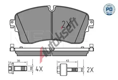 MEYLE Sada brzdovch destiek MEYLE-PD: Advanced performance and design. ME 025 224 8517/PD, 025 224 8517/PD