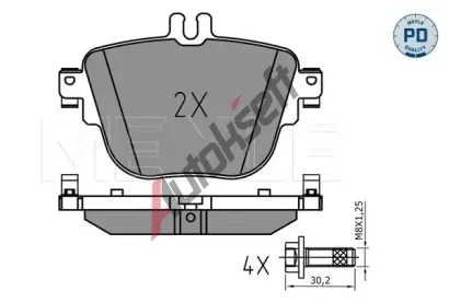 MEYLE Sada brzdovch destiek MEYLE-PD: Advanced performance and design. ME 025 227 9217/PD, 025 227 9217/PD