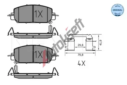 MEYLE Sada brzdovch destiek MEYLE-ORIGINAL: True to OE. ME 025 227 9717, 025 227 9717