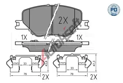 MEYLE Sada brzdovch destiek MEYLE-PD: Advanced performance and design. ME 025 228 3819/PD, 025 228 3819/PD