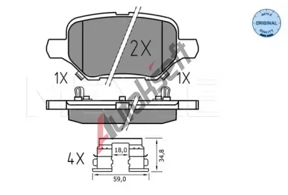 MEYLE Sada brzdov�ch desti�ek MEYLE-ORIGINAL: True to OE. ME 025 229 3017, 025 229 3017