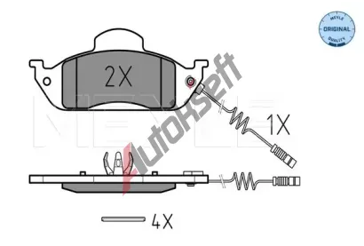 MEYLE Sada brzdových destiček kotoučové brzdy ME 025 231 9317/W, 025 231 9317/W MEYLE Sada brzdových destiček kotoučové brzdy ME 025 231 9317/W, 025 231 9317/W