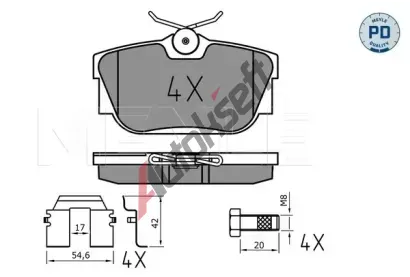 MEYLE Sada brzdových destiček MEYLE-PD Quality ME 025 232 2417/PD, 025 232 2417/PD  MEYLE Sada brzdových destiček MEYLE-PD Quality ME 025 232 2417/PD, 025 232 2417/PD