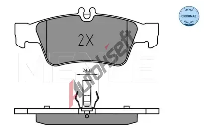 MEYLE Sada brzdovch destiek MEYLE-ORIGINAL Quality ME 025 233 3516, 025 233 3516