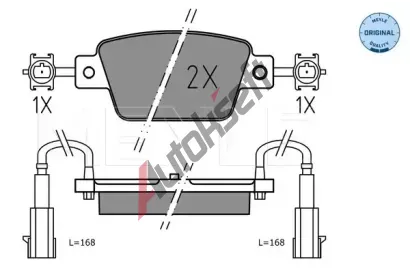 MEYLE Sada brzdovch destiek MEYLE-ORIGINAL Quality ME 025 237 1418, 025 237 1418