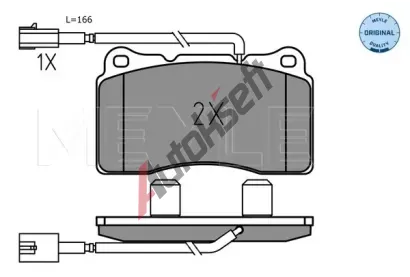 MEYLE Sada brzdovch destiek MEYLE-ORIGINAL: True to OE. ME 025 237 5716, 025 237 5716