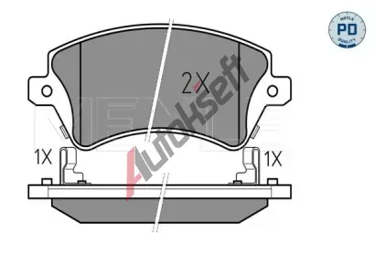 MEYLE Sada brzdovch destiek PLATINUM PAD ME 025 237 6617/PD, 025 237 6617/PD