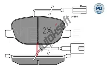 MEYLE Sada brzdovch destiek MEYLE-PD Quality ME 025 238 1118/PD, 025 238 1118/PD