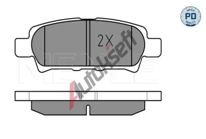 MEYLE Sada brzdovch destiek PLATINUM PAD ME 025 240 1416/PD, 025 240 1416/PD