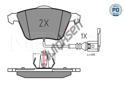 MEYLE Sada brzdovch destiek MEYLE-PD: Advanced design and technology. ME 025 240 2120/PD, 025 240 2120/PD